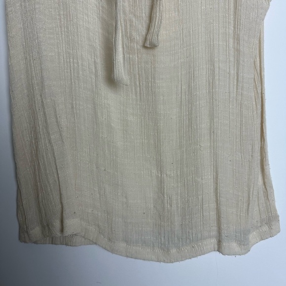 Cream Lace-Trimmed Women's Top with Bow Tie - Picture 5 of 14